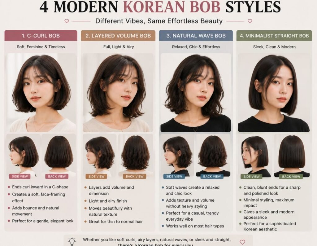 Modern Korean bob haircut trends