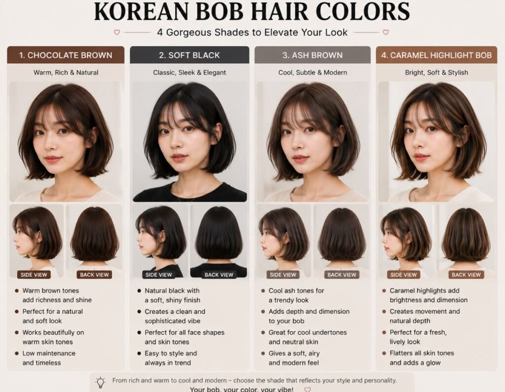 Korean bob haircut hair color ideas