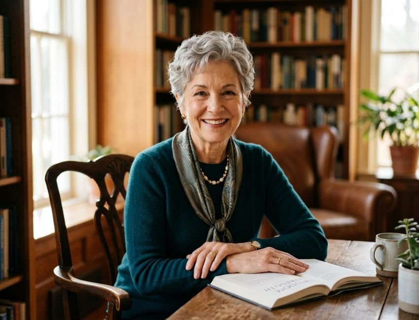 Confident woman over 60 with a stylish pixie haircut
