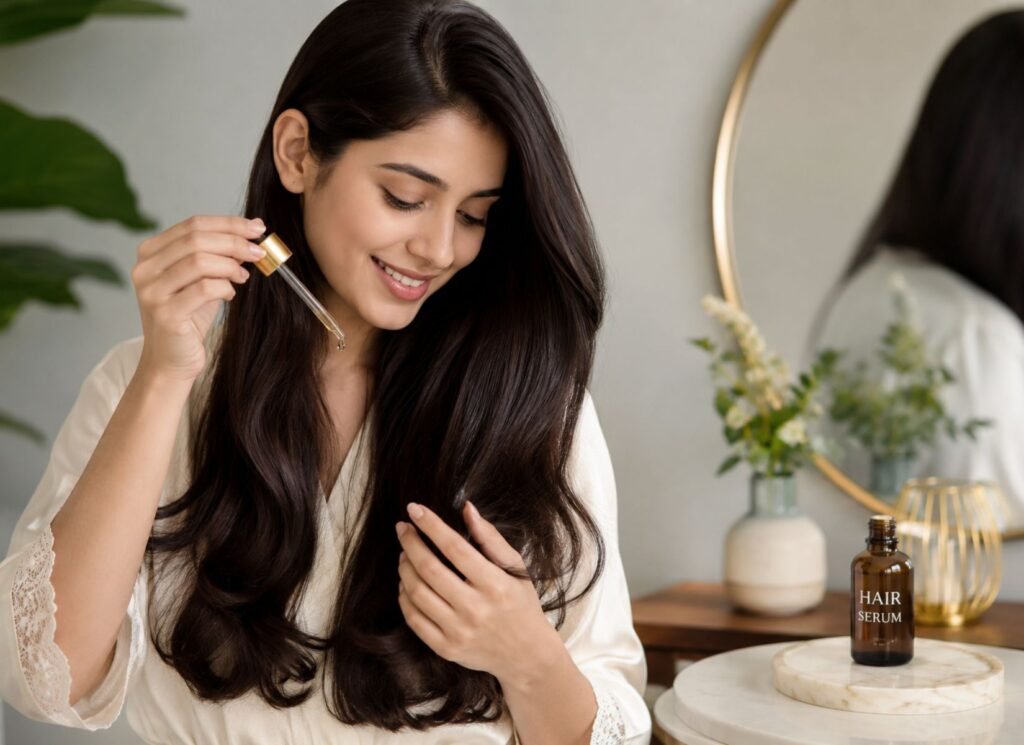 Hair care routine after a hair cut style for women