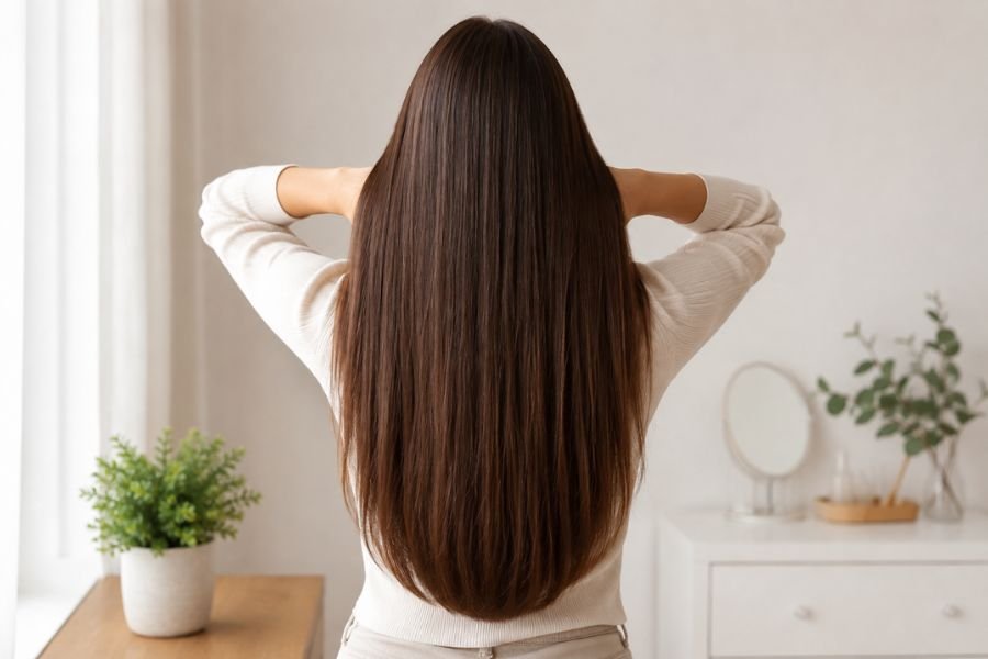 ealthy long hair style for women