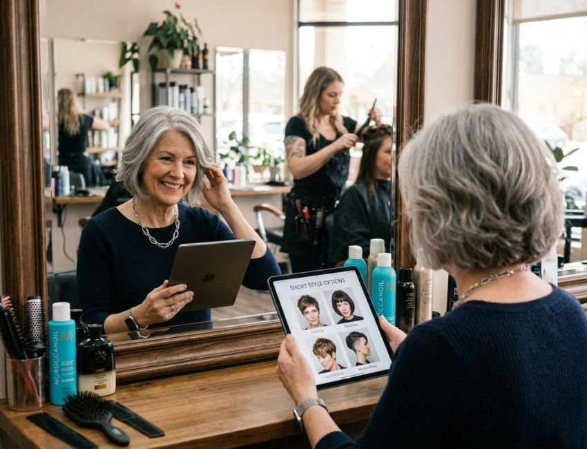 Choosing the best short haircut for women over 60