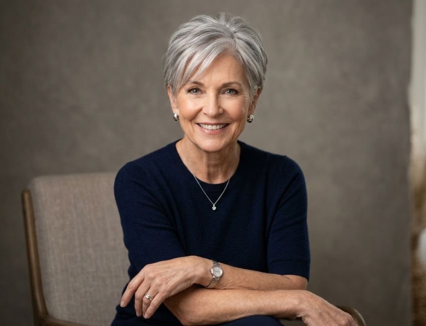 Classic pixie cut for women over 60