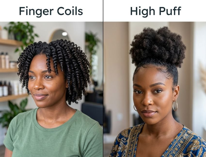 finger-coils-and-high-puff-hairstyle-for-natural-black-hair