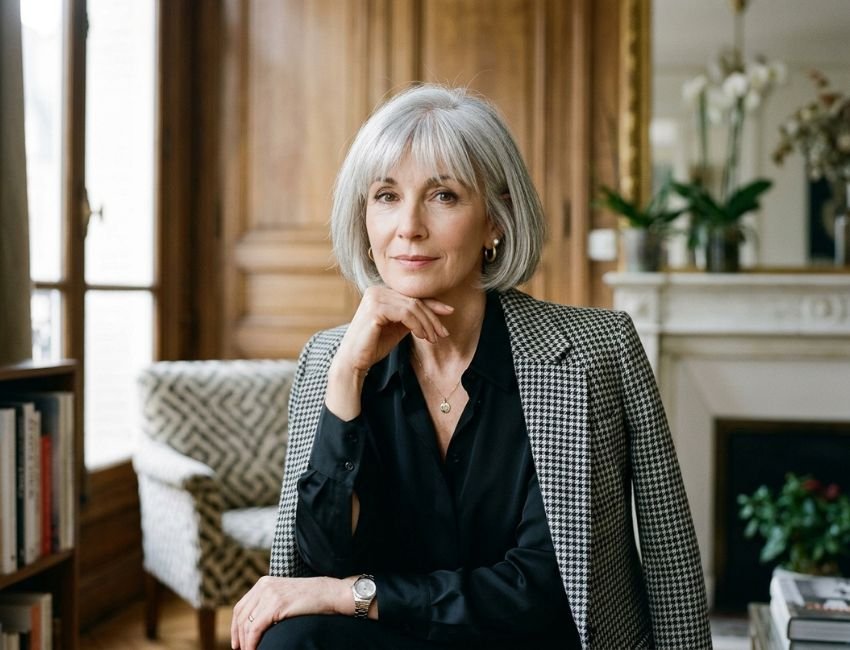 French bob haircut for women over 60