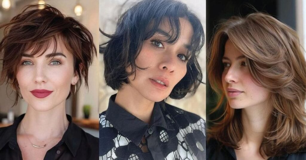 Hair cut style for women featuring trendy bob, pixie, butterfly, layered, and wolf haircuts