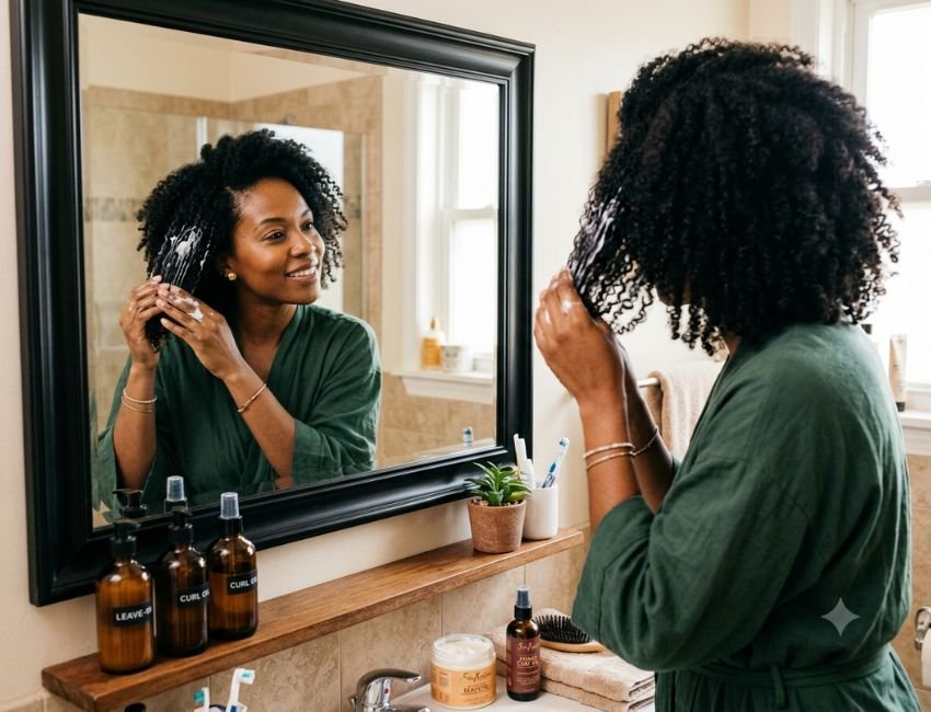 Healthy natural hair care routine for Black women