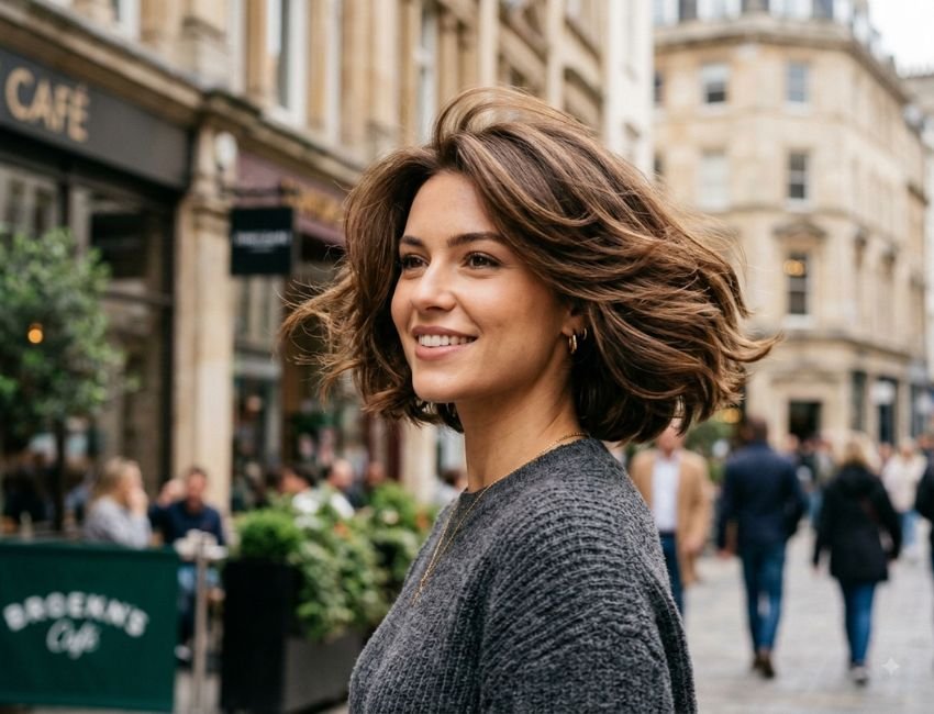 layered bob haircut for women