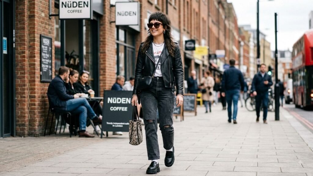 Modern mullet hair style for women with layered texture