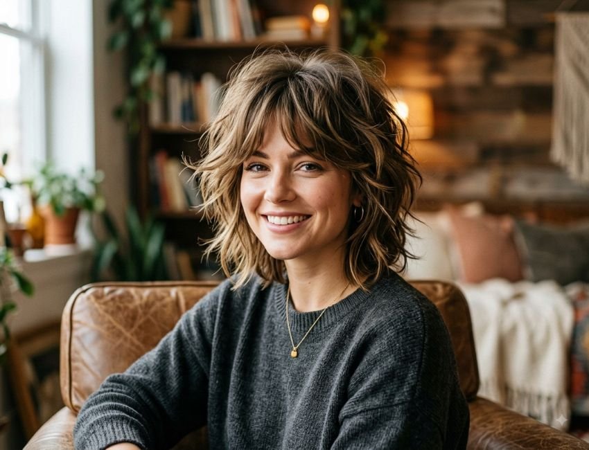 short shag haircut for women