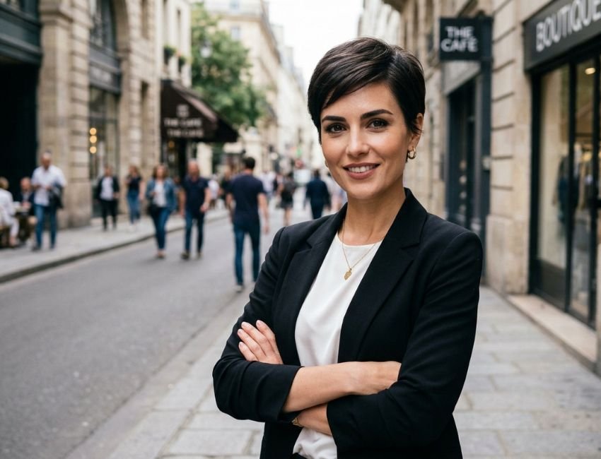 Stylish short haircut for a fresh and confident look