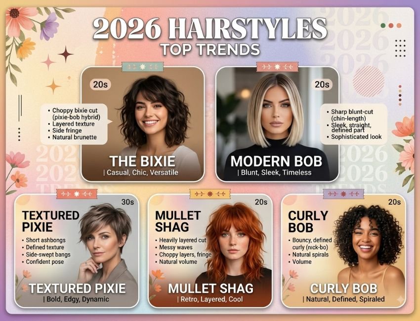 trendy women short hair styles 2026