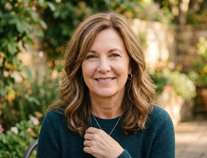 Soft shoulder-length layers for thin hair over 50