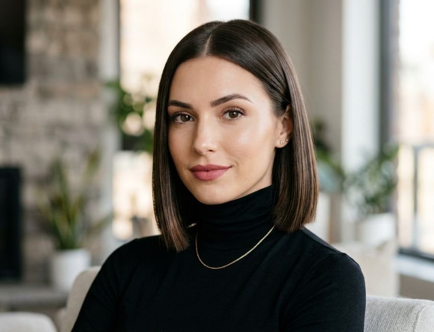 classic chin length bob for fine hair