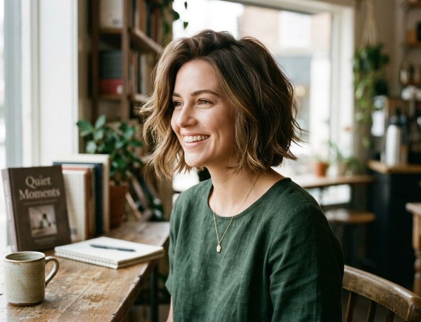 layered chin length bob for fine hair